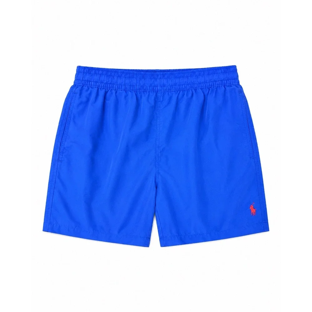 Polo Ralph Lauren Swim Trunks Men's Small Blue Red Pony Lined Nylon Shorts